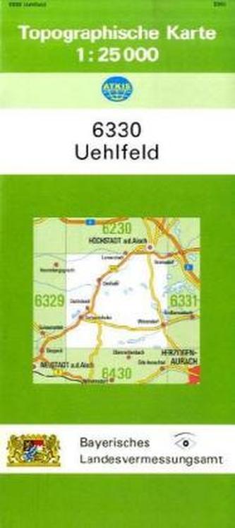 Topographische Karte Bayern Uehlfeld
