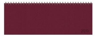 Tischquerkalender Professional Premium rot 2019