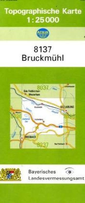 Topographische Karte Bayern Bruckmühl