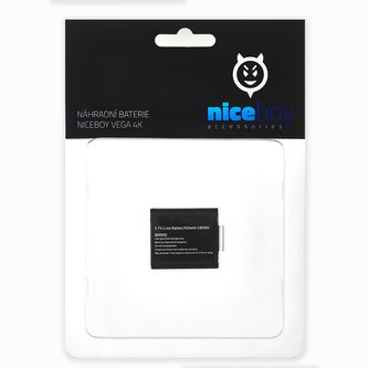Náhradní baterie 1050 mAh pro akční kamery Niceboy™ (Vega 4K/Vega 5/Vega 6 star/Vega 6)