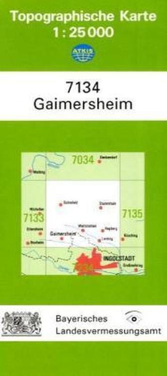 Topographische Karte Bayern Gaimersheim