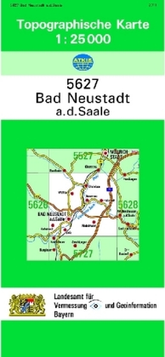 Topographische Karte Bayern Bad Neustadt a. d. Saale