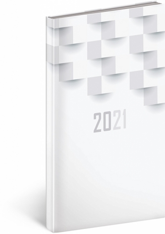 Kapesní diář Cambio Classic 2021, bílý