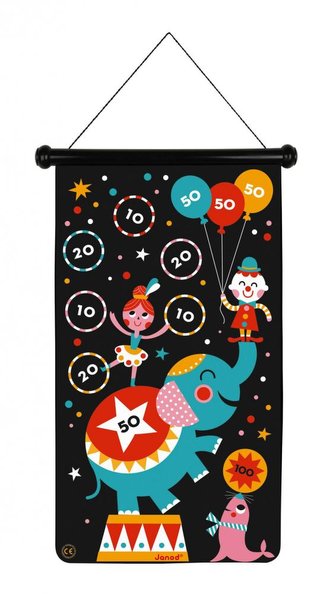 Magnetická hra Terč a šipky pro děti Cirkus Janod od 4 let