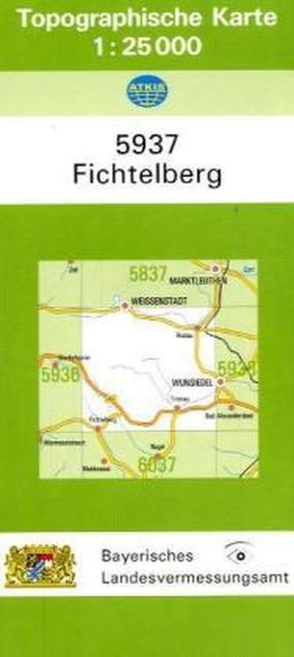 Topographische Karte Bayern Fichtelberg
