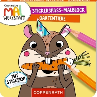 Stickerspaß-Malblock - Gartentiere