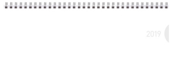 Tischquerkalender Classic Colourlux weiß 2019