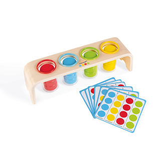 Dřevěná hračka pro vkládání a třídění s předlohami Janod série Montessori
