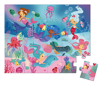 Puzzle pro děti Mořské víly Janod 24 ks v kufříku