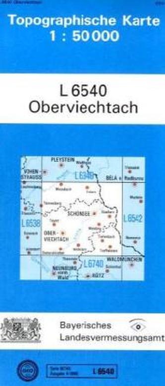 Topographische Karte Bayern Oberviechtach
