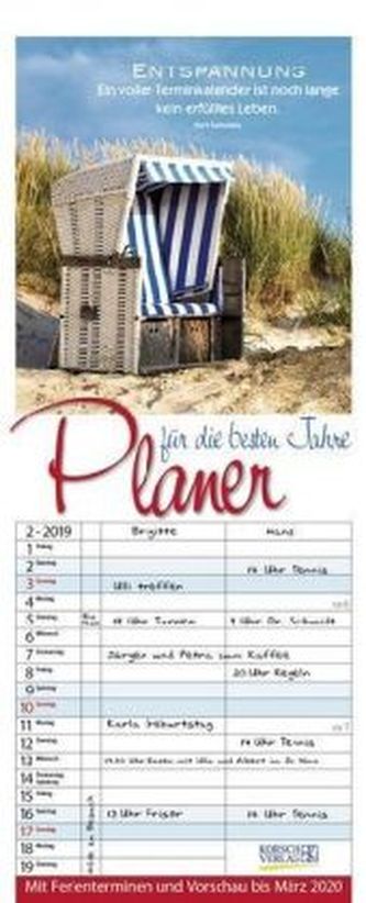 Planer für die besten Jahre 2019