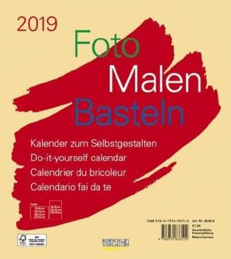 Foto-Malen-Basteln Bastelkalender beige 2019