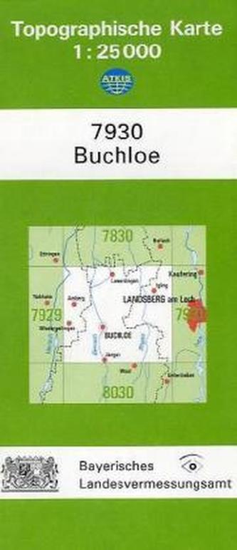 Topographische Karte Bayern Buchloe