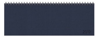 Tischquerkalender Professional Premium dunkelblau 2019