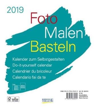 Foto-Malen-Basteln Bastelkalender weiß 2019