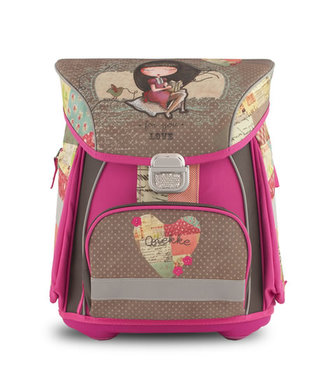 Anekke: Aktovka s přední kapsou Love metal zámek