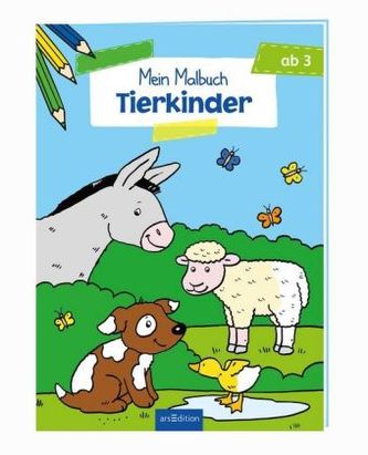 Malbuch ab 3 Jahren - Tierkinder