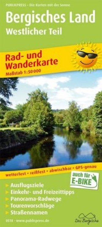 PUBLICPRESS Rad- und Wanderkarte Bergisches Land, Westlicher Teil