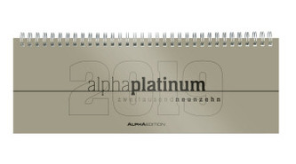 Tisch-Querkalender alpha platinum 2019