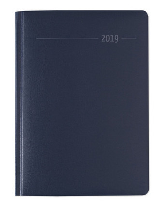 Buchkalender Balacron blau 2019