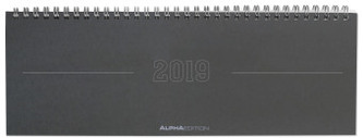 Tisch-Querkalender Papyrus grau 2019