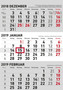 3-Monatskalender klein 2019