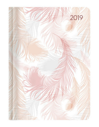 Mini-Buchkalender Style Pastel Feathers 2019