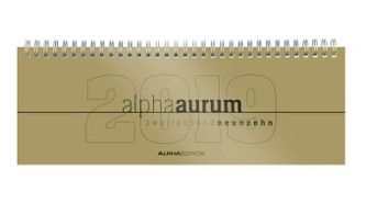Tisch-Querkalender alpha aurum 2019