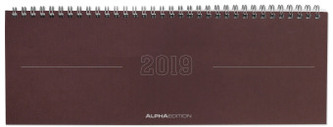 Tisch-Querkalender Papyrus rot 2019
