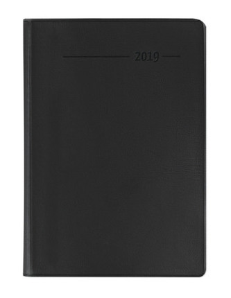 Taschenkalender, Buch, PVC schwarz 2019
