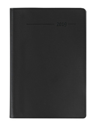 Buchkalender Mini PVC schwarz 2019