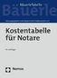 Kostentabelle für Notare