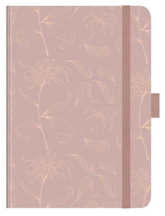 Premium Notes Big Rose Gold Flowers