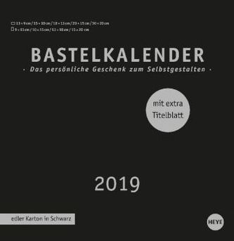 Bastelkalender schwarz groß 2019