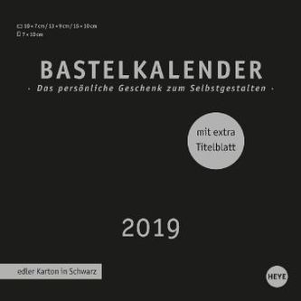 Bastelkalender schwarz klein 2019