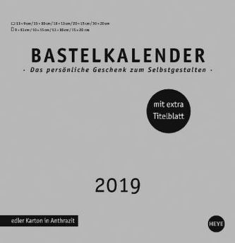 Bastelkalender silber groß 2019