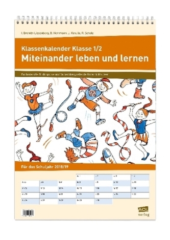 Der große A2-Wandkalender für Klasse 1/2 - 2018/19