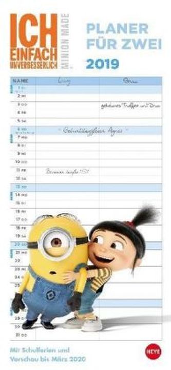 Minions Planer für zwei 2019