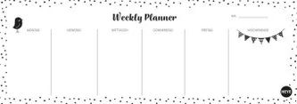Weekly Planner Dots quer