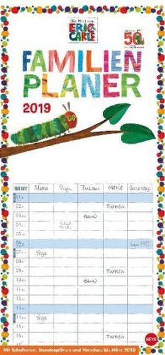 Die kleine Raupe Nimmersatt Familienplaner 2019