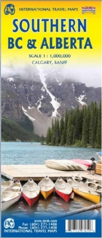 International Travel Map ITM Touristische Karte Southern British Columbia & Alberta