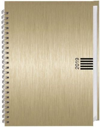 Wochen-Cheftimer A5, Alu gold 2019