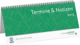Concept green neutral grün Wochenquerplaner 2019