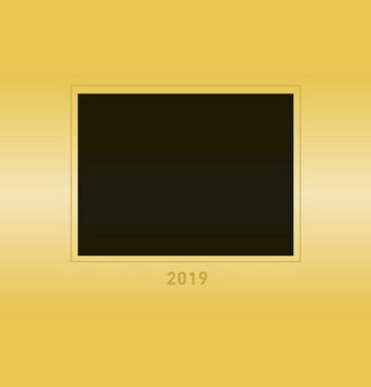 Foto-Bastelkalender 21 x 22 datiert - gold 2019