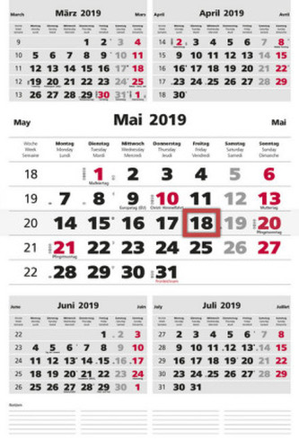 5-Monatskalender Maxi 2019