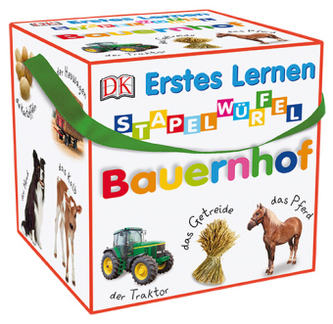 Erstes Lernen Stapelwürfel. Bauernhof
