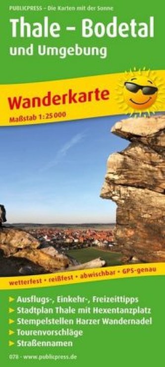 PUBLICPRESS Wanderkarte Thale - Bodetal und Umgebung