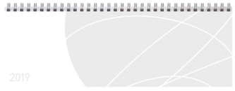 Tischquerkalender Professional Colourlux weiß 2019