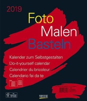 Foto-Malen-Basteln Bastelkalender schwarz 2019