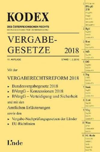 KODEX Vergabegesetze 2018